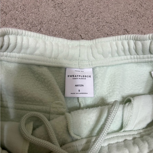 Aritzia Cargo Joggers in Soft Mint - Picture 3 of 4